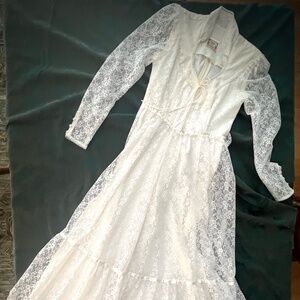 Vintage Gunne Sax  White Wedding Dress